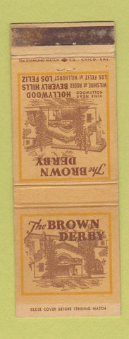 Matchbook Cover - Brown Derby Hollywood Beverly Hills CA WEAR
