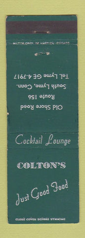 Matchbook Cover - Colton's Restaurant South Lyme CT WORN
