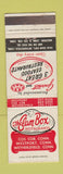 Matchbook Cover - Clam Box Restaurants Cos Cob Westport Wethersfield CT