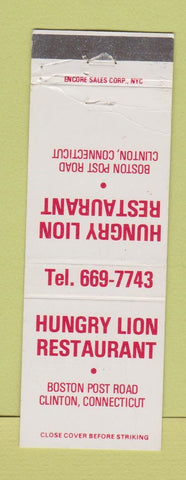 Matchbook Cover - Hungry Lion Restaurant Clinton CT