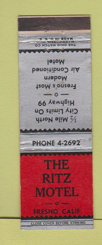 Matchbook Cover - Ritz Motel Fresno CA