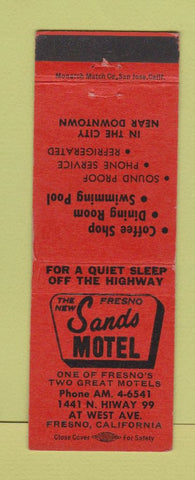 Matchbook Cover - Sands Motel Fresno CA WEAR