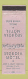 Matchbook Cover - Sequoia Motel Fresno CA LAVENDER WEAR