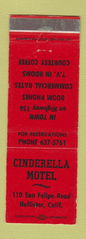 Matchbook Cover - Cinderella Motel Hollister CA