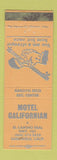 Matchbook Cover - Motel Californian Greenfield CA WEAR