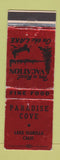 Matchbook Cover - Paradise Cove Lake Isabella CA WEAR