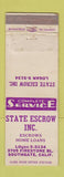 Matchbook Cover - State Escrow Southgate CA WEAR