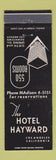 Matchbook Cover - Hotel Hayward CA WEAR