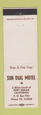 Matchbook Cover - Sun Dial Motel Fort Bragg CA