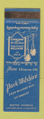 Matchbook Cover - Park Wilshire Hotel Los Angeles CA