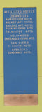 Matchbook Cover - Park Wilshire Hotel Los Angeles CA