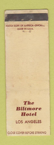 Matchbook Cover - Biltmore Hotel Los Angeles CA WEAR