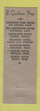Matchbook Cover - Chapman Park Hotel Los Angeles CA