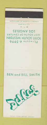 Matchbook Cover - Del Rae Los Angeles CA