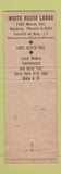 Matchbook Cover - White House Lodge Monterey CA