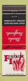 Matchbook Cover - Firseside Inn Encino CA