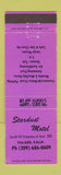 Matchbook Cover - Stardust Motel Tulare CA