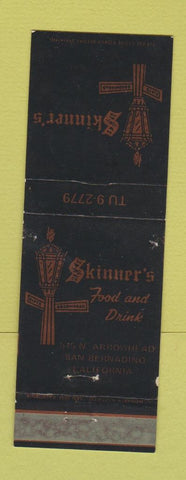 Matchbook Cover - Skinner's Restaurant San Bernardino CA WEAR