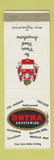 Matchbook Cover - Ontra Cafeteria Chicago Beverly Hills Pasadena Los Angeles CA