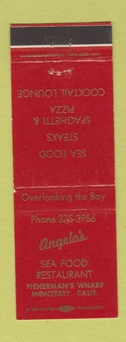 Matchbook Cover - Angelo's Seafood Restaurant Monterey CA