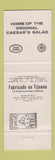 Matchbook Cover - Caesar's Grill Tijuana Baja CA Carta Blanca Tecate Beer WEAR