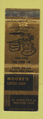 Matchbook Cover - Moore's Coffee Shop San Jose CA