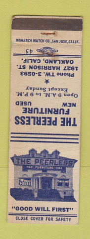 Matchbook Cover - Peerless Furniture Oakland CA