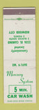 Matchbook Cover - Mercury System Car Wash Redwood City CA