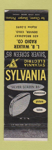 Matchbook Cover - Sylvania TV LB Wlaker Denver Colorado WEAR