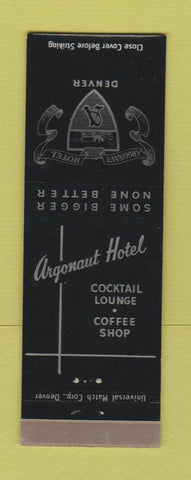 Matchbook Cover - Argonaut Hotel Denver Colorado #2