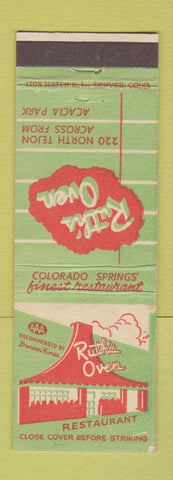 Matchbook Cover - Ruth's Oven Colorado Springs