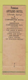 Matchbook Cover - Antlers Hotel Colorado Springs