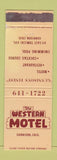 Matchbook Cover - Western Motel Gunnison Colorado WEAR