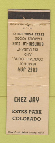 Matchbook Cover - Chez Jay Estes Park Colorado WEAR