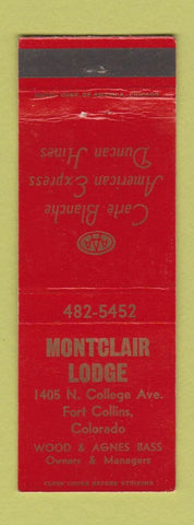 Matchbook Cover - Montclair Lodge Fort Collins Colorado