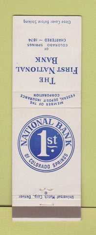 Matchbook Cover - First National Bank Colorado Springs