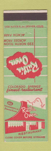 Matchbook Cover - Ruth's Oven Colorado Springs