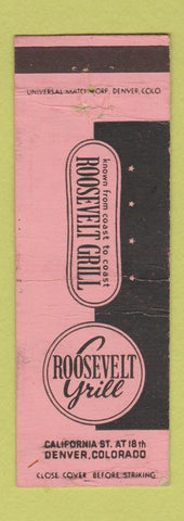 Matchbook Cover - Roosevelt Grill Denver Colorado
