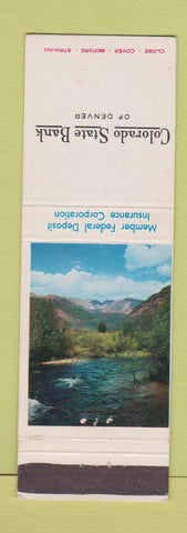 Matchbook Cover - Colorado State Bank Denver