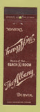 Matchbook Cover - Albany Hotel Denver Colorado