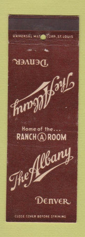 Matchbook Cover - Albany Hotel Denver Colorado