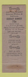 Matchbook Cover - Bennett Bros Restaurants Denver Colorado