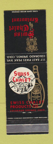 Matchbook Cover - Swiss Chalet Colorado Springs