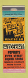 Matchbook Cover - Popino's Fifth Street Liquor Frederick Colorado