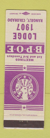 Matchbook Cover - Elks Lodge Rangely Colorado
