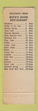 Matchbook Cover - Ruth's Oven Colorado Springs