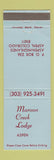 Matchbook Cover - Maroon Creek Lodge Aspen Colorado