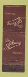 Matchbook Cover - Albany Hotel Denver Colorado  WEAR