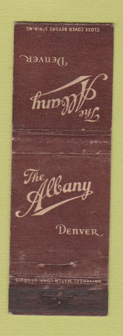 Matchbook Cover - Albany Hotel Denver Colorado  WEAR