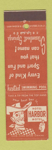 Matchbook Cover - Hotel Harbor Motel Steamboat Springs Colorado